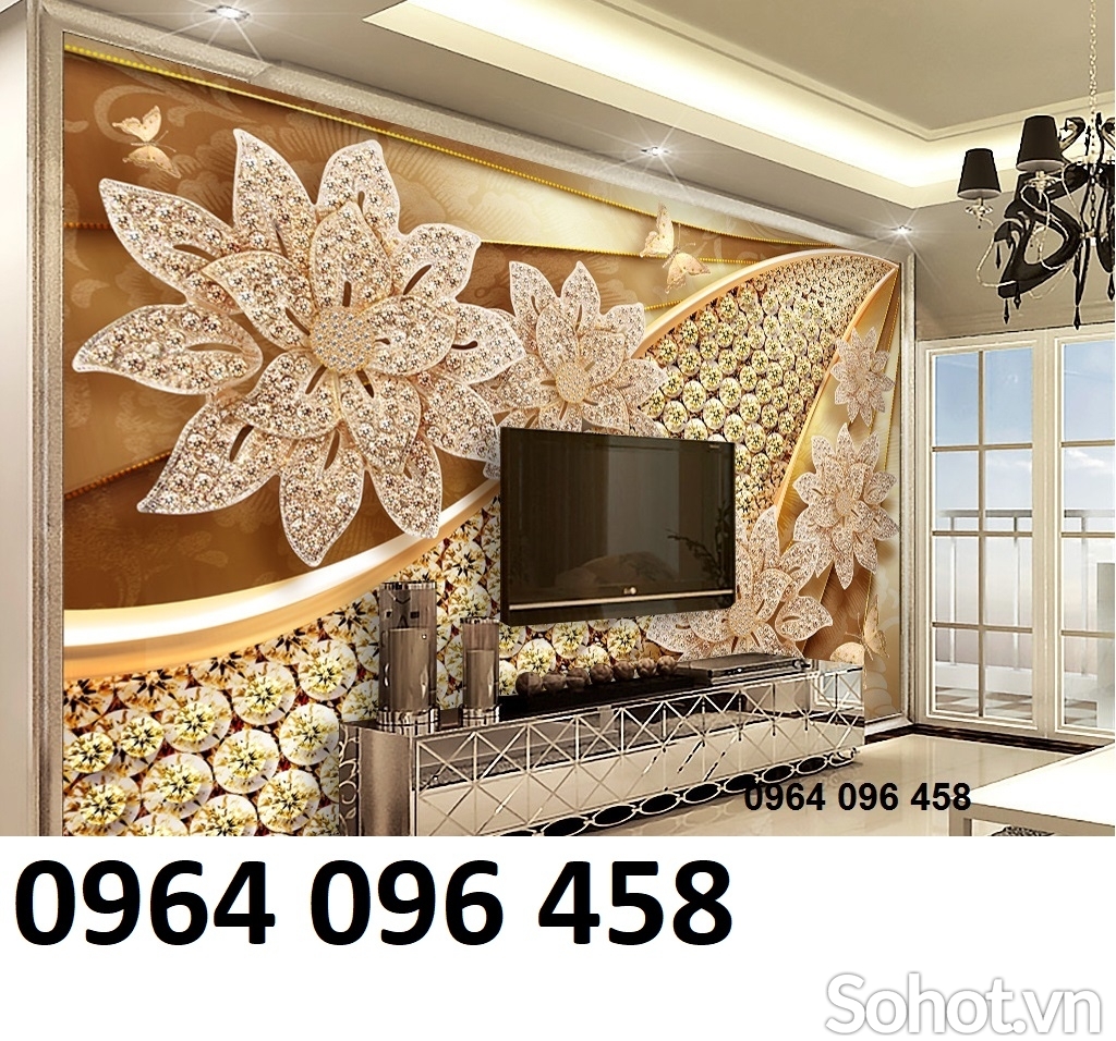 Tranh gạch 3d ốp tường sau ti vi - SX432
