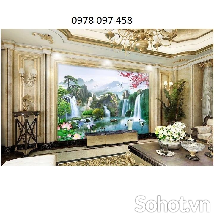 Tranh ốp tường họa tiết phong cảnh thiên nhiên