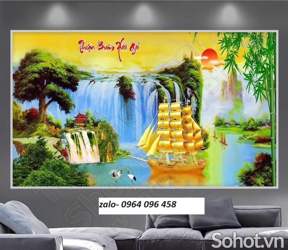 Tranh gạch 3d thuận buồm xuôi gió - MXVC43
