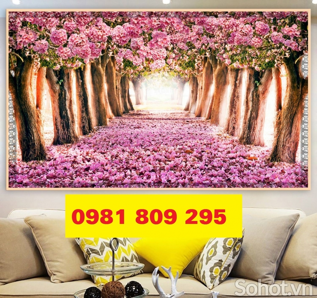 Gạch tranh 3d vườn hoa