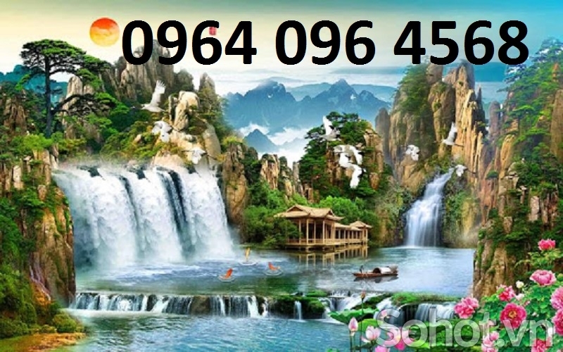 Tranh gạch 3d phong cảnh sơn thủy hữu tình - MNN77