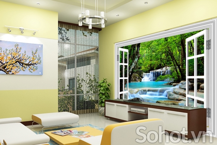 tranh gạch 3d cửa sổ - CBB56