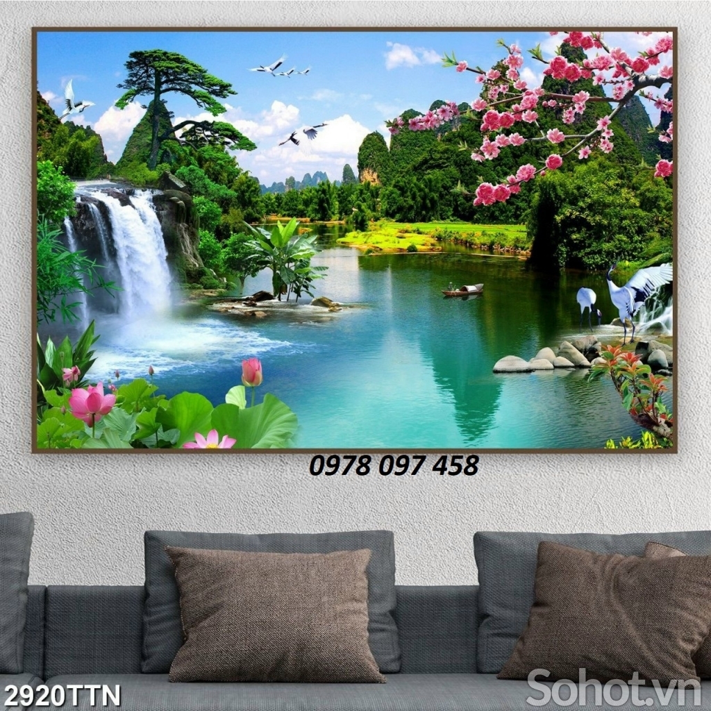 Gạch tranh 3D - phong cảnh thiên nhiên