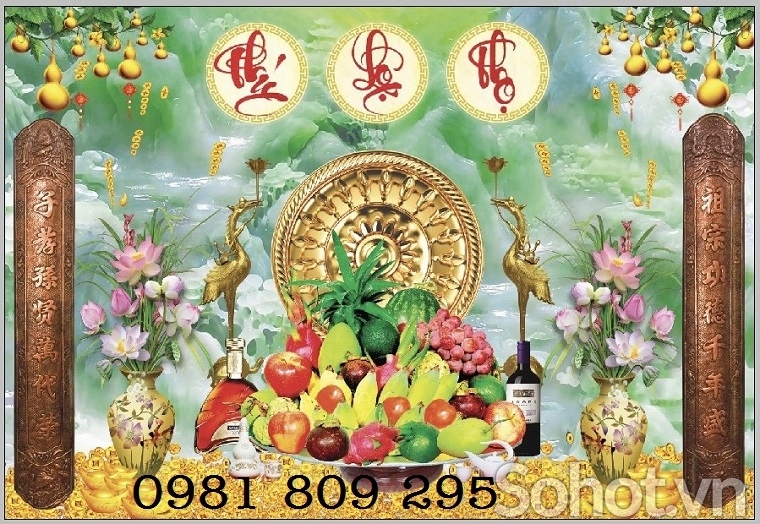 Gạch tranh trang trí bàn thờ 567DH
