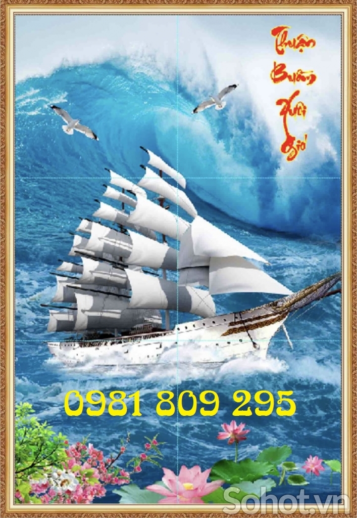 Tranh gạch men thuận buồm xuôi gió HP6399