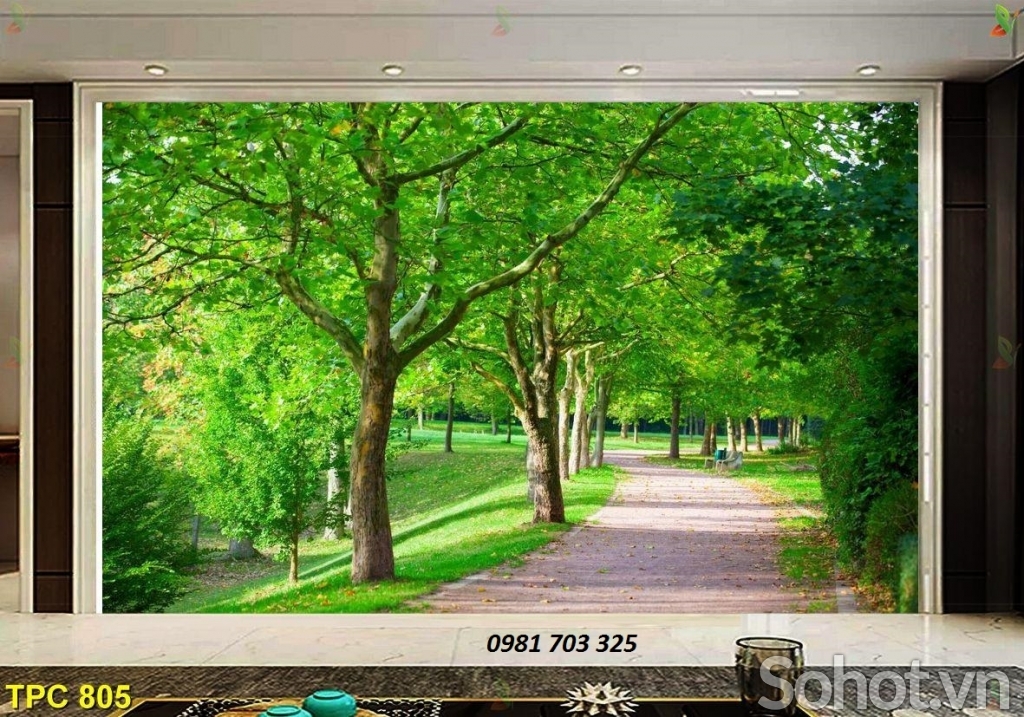 Tranh gạch 3D phòng khách- gạch tranh ốp tường