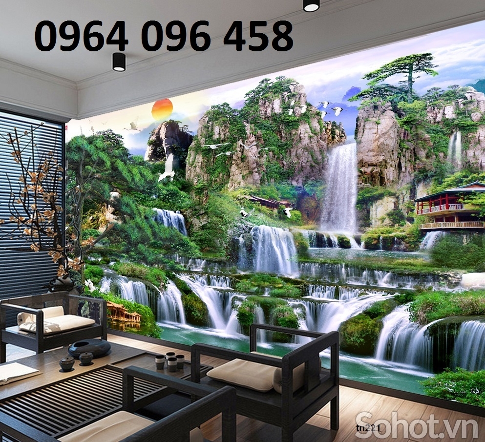 Tranh gạch phong cảnh đồng quê 3d - KJH58