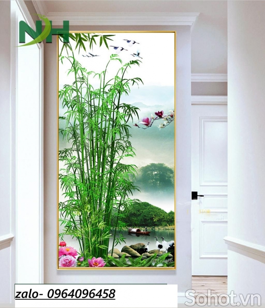 Tranh gạch 3d phong cảnh tre trúc -  DBV18