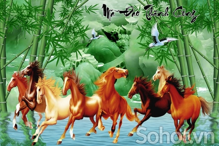 Tranh gạch 3d con ngựa - CKB93