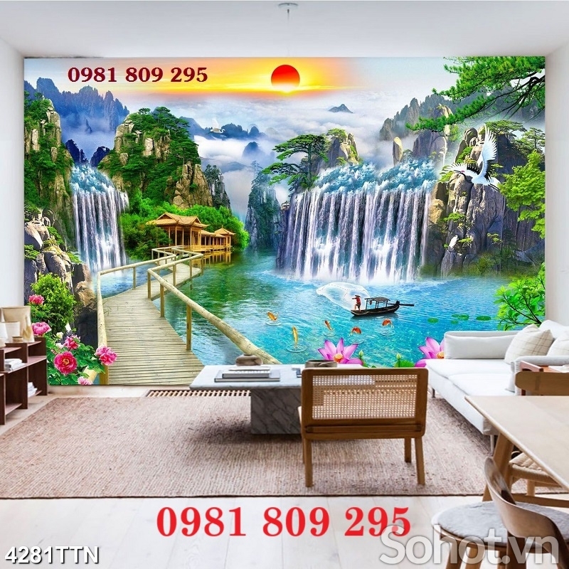 Tranh gạch men - gạch tranh 3d phong cảnh