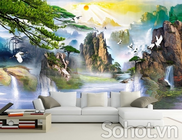 Tranh gạch 3d phong cảnh đồng quê - DGH07