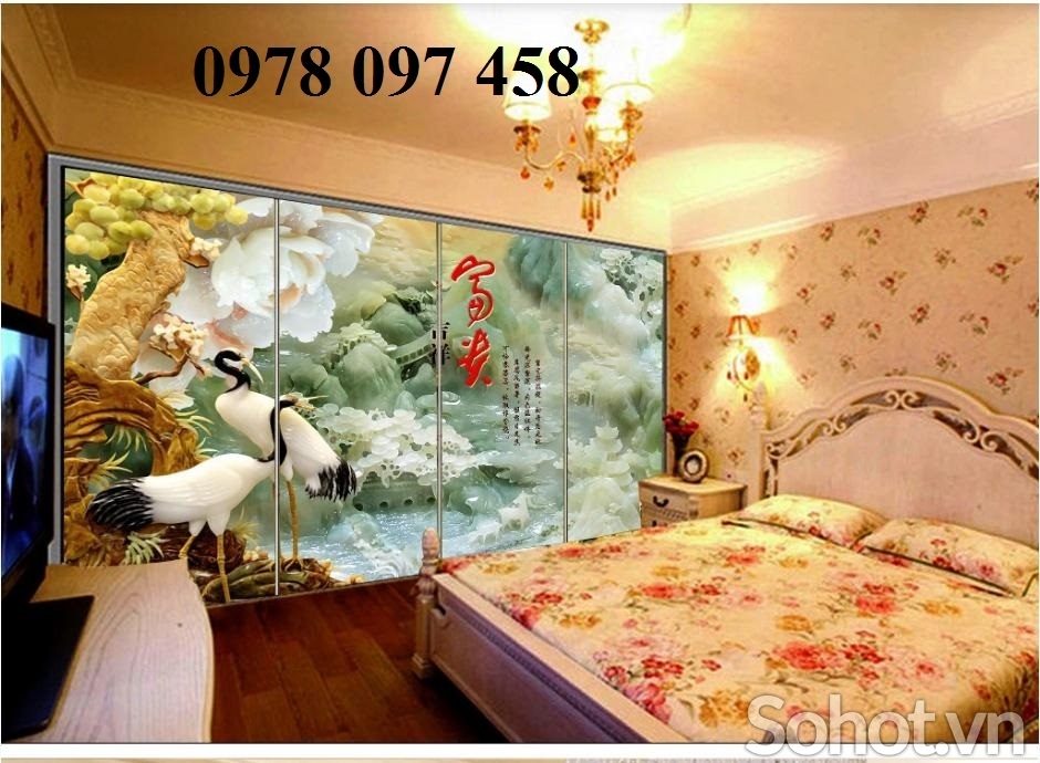 Tranh gạch trang trí phòng ngủ