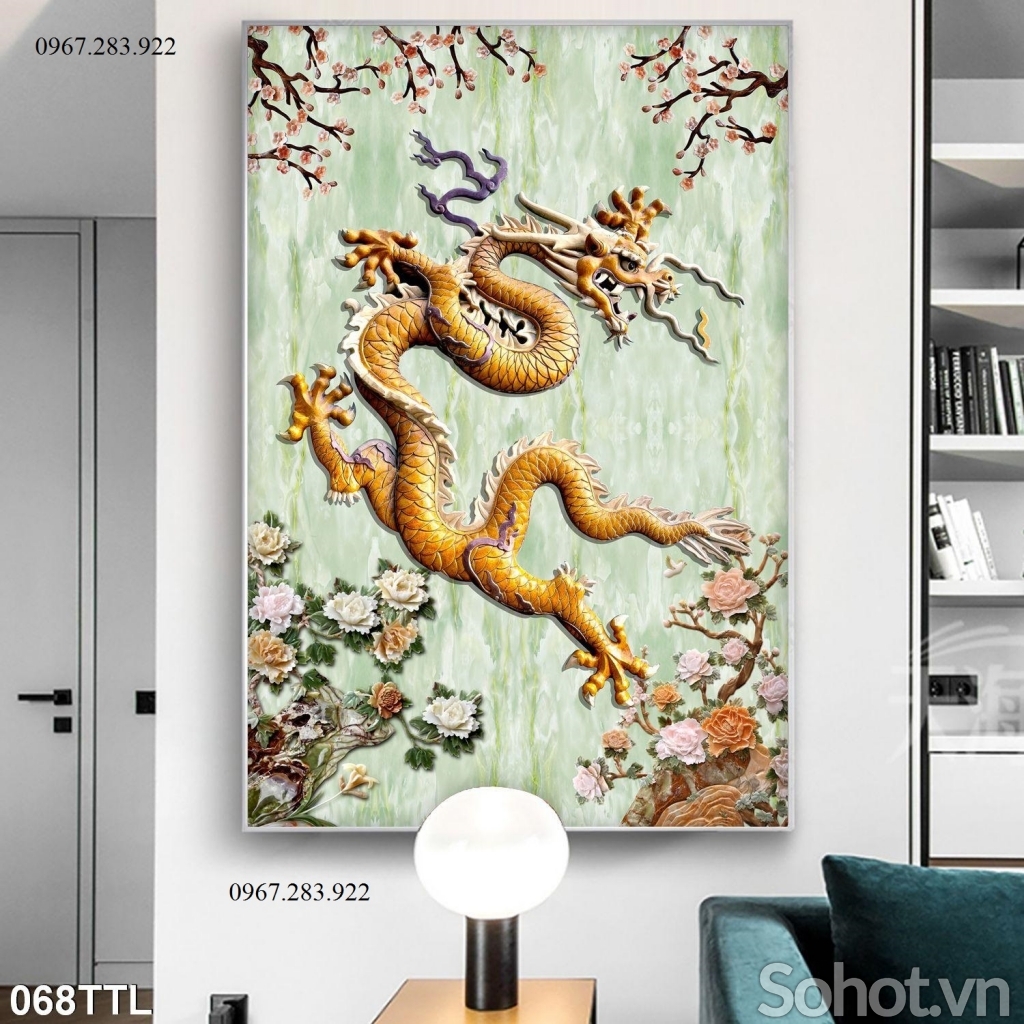 Gạch tranh tường trang trí 3d cao cấp