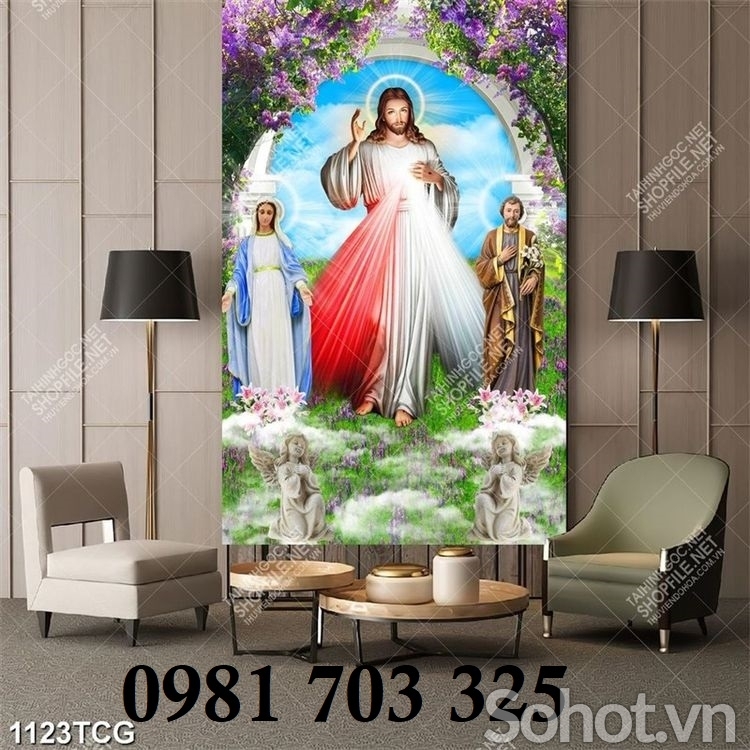 Tranh gạch men 3D công giáo