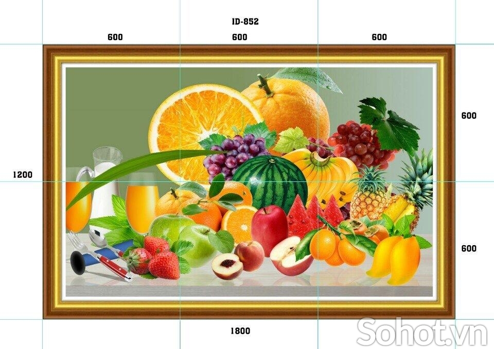 Tranh gạch phòng bếp