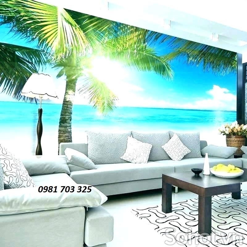 Tranh phong cảnh biển- gạch 3D