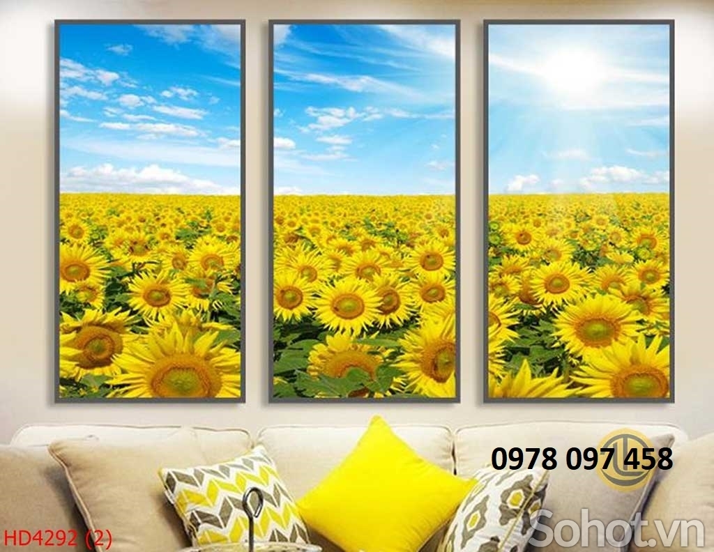 Tranh gạch men họa tiết hoa 3D
