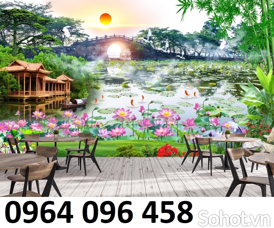 Tranh gạch 3d phong cảnh đồng quê - SVNB6