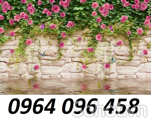 Tranh hoa hồng 3d - tranh gạch 3d hoa hồng - LCCX3