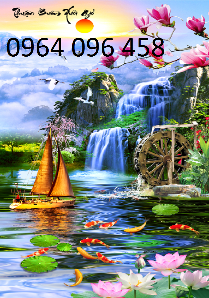 Tranh phong thủy - tranh gạch 3d phong thủy - HVVV63