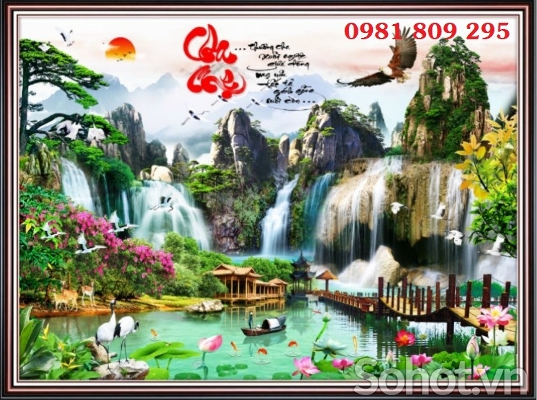 Gạch ốp tường tranh gạch thiên nhiên HP58587