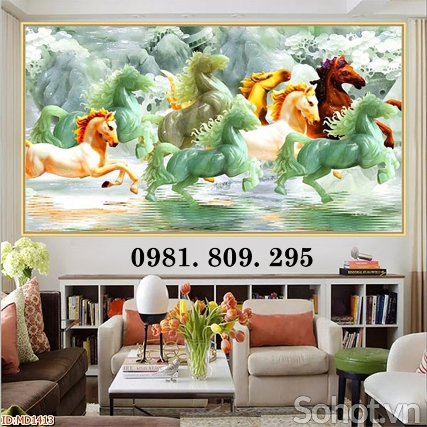 Tranh gạch ốp mã đáo thanh công Hn 9302