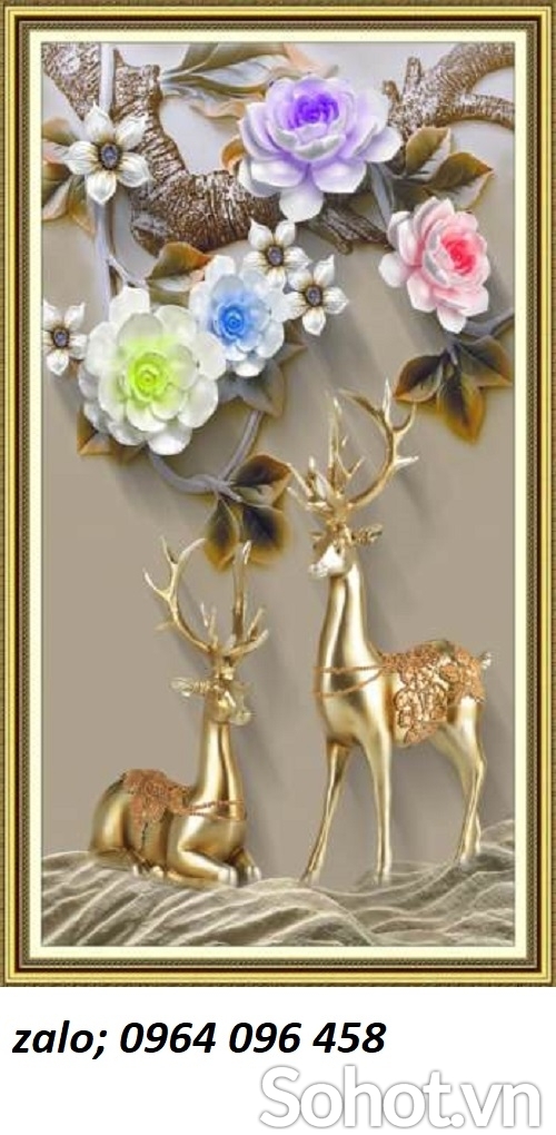 Tranh gạch 3d ốp tường phòng khách - sảnh - DCV544