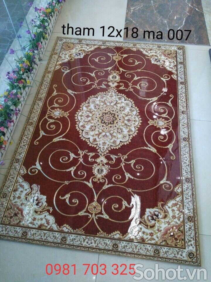 Thảm gạch phòng khách gia đình cao cấp