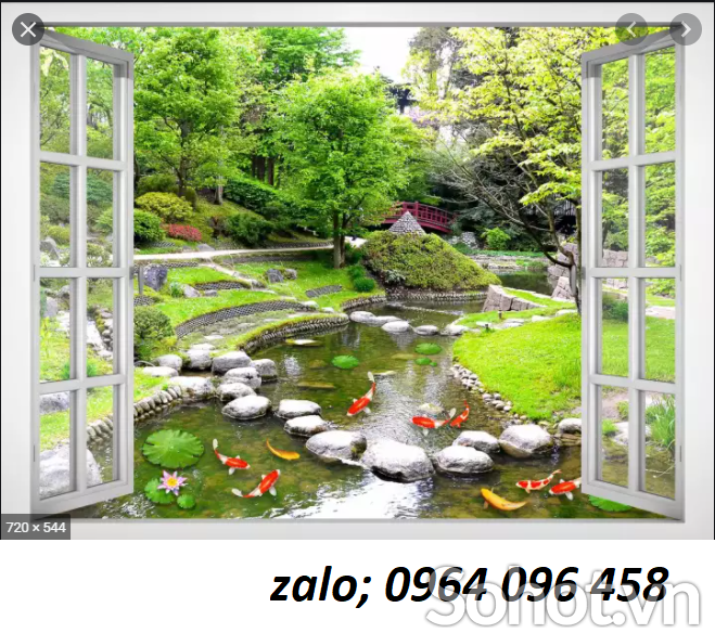 Tranh gạch 3d trang trí cửa sổ - 69C9CC