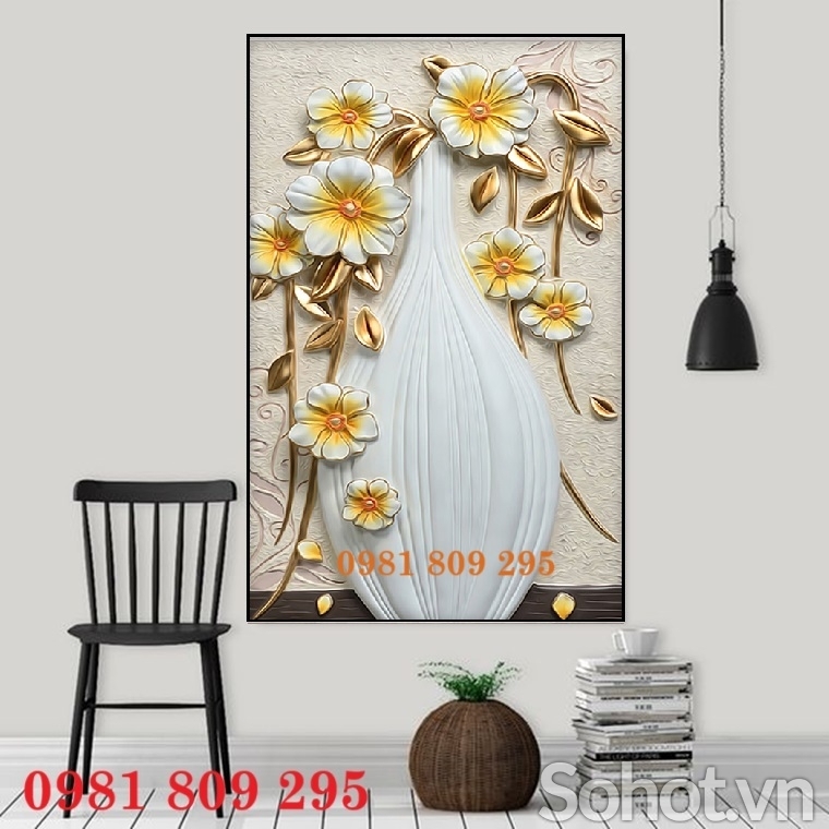Gạch trang trí 3d bình hoa ốp hiên nhà , sảnh