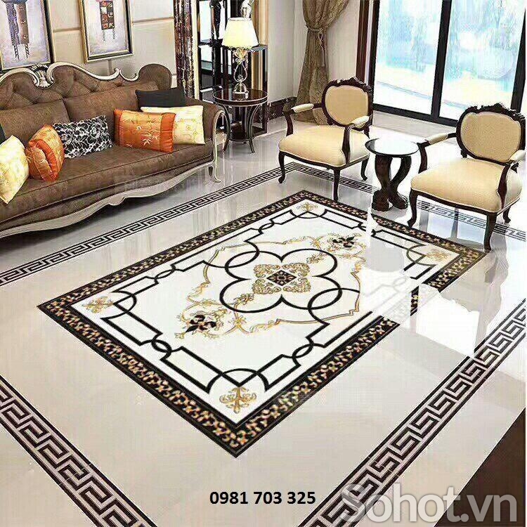 Thảm gạch ốp sàn đẹp 3d