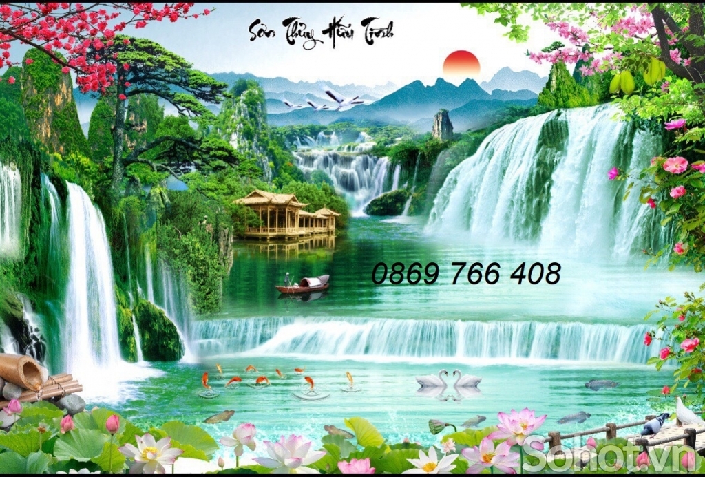 Tranh dán tường phong cảnh thiên nhiên