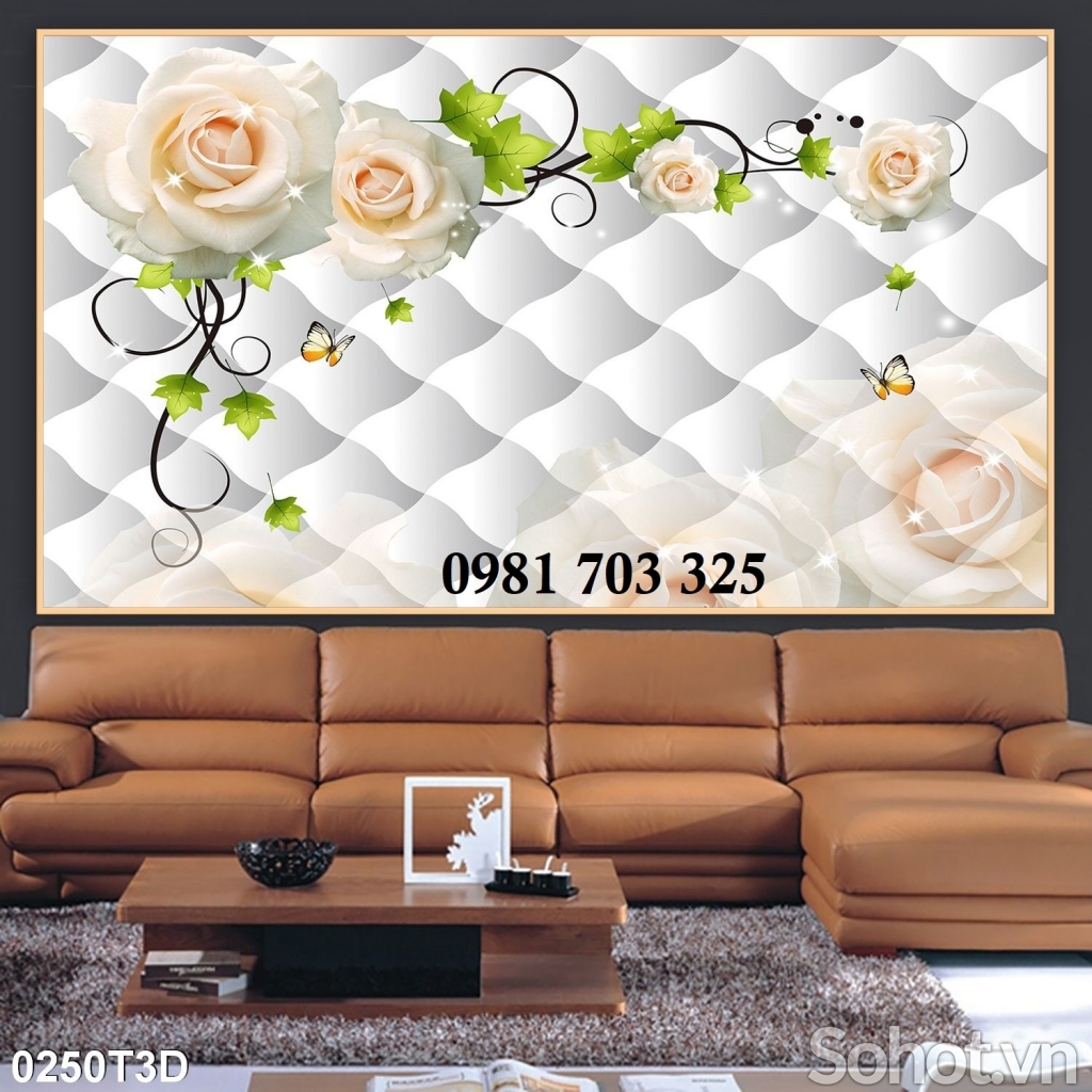 Tranh gạch men , tranh hoa 3D