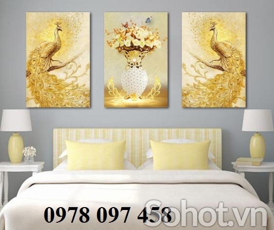 Tranh đẹp phòng ngủ - gạch tranh ốp tường