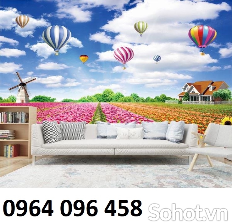 Tranh gạch 3d vườn hoa thiên nhiên - SXNV54