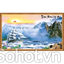 Tranh dán phòng khách - tranh phong cảnh thiên nhiên