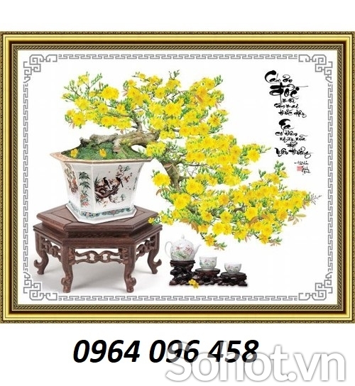 Tranh 3d hoa mai - tranh gạch 3d hoa mai - 822SM