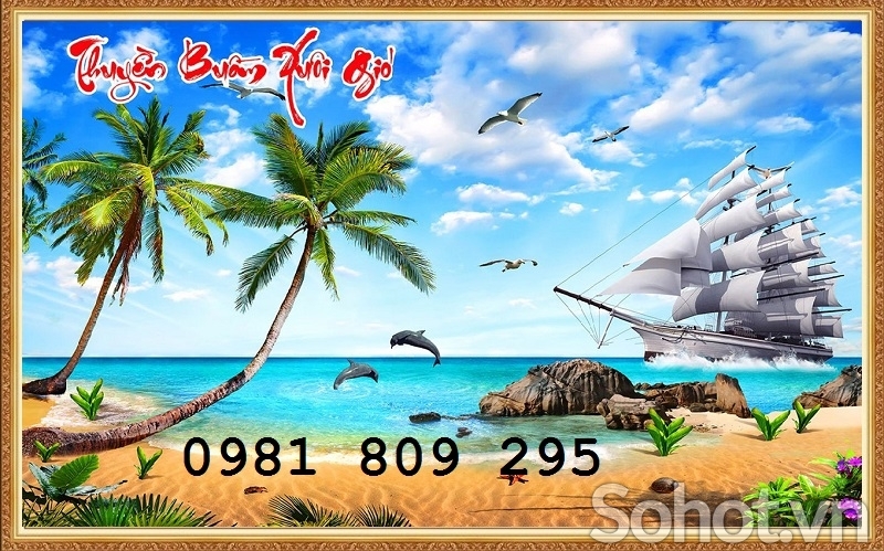tranh phong cảnh, gạch tranh cảnh biển