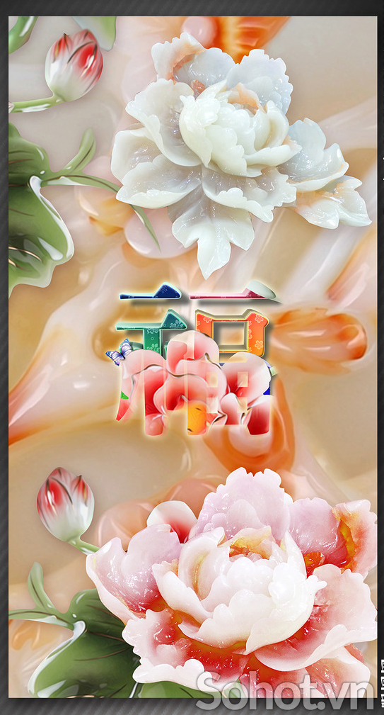 Tranh gạch 3d trang trí phòng khách - VMM65