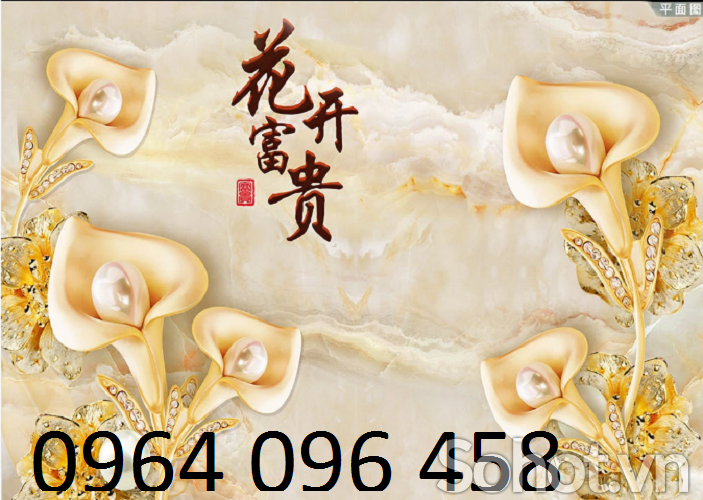 Gạch tranh 3d phong thủy phòng khách - XCVV77