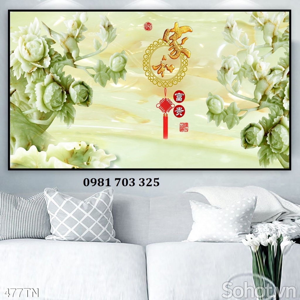 Tranh gạch sứ ngọc 3D đẹp