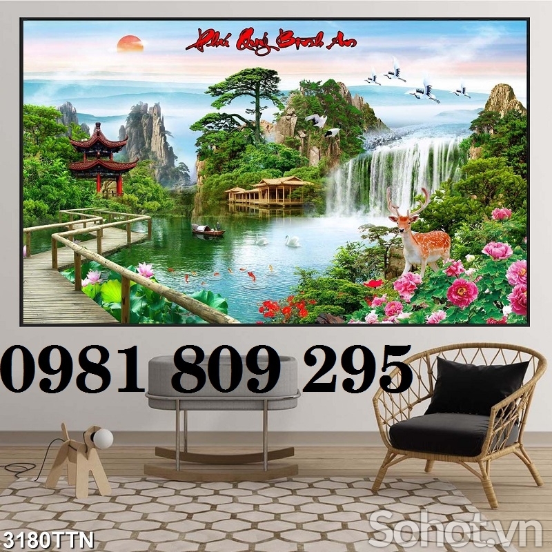 Gạch 3d thiên nhiên đẹp JP774