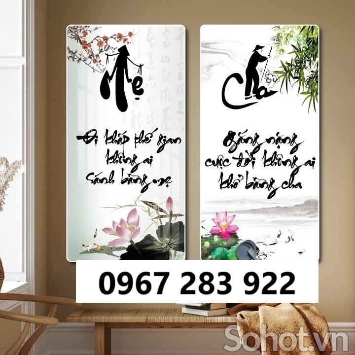 Tranh gạch đẹp 3d thư pháp