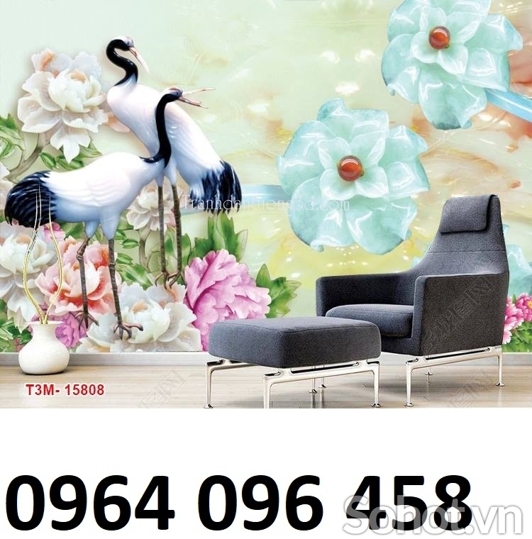 Tranh gạch 3d trang trí phòng khách đẹp - SLK90
