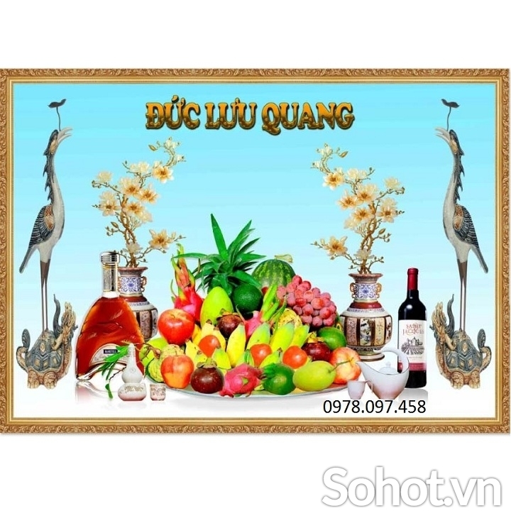 Tranh gạch phòng thờ