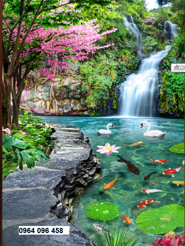 Tranh 3d trang trí phòng khách - hiên nhà - KBVV4