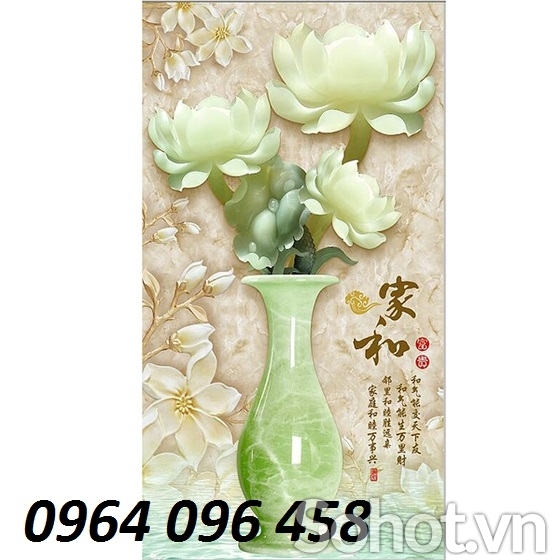 Tranh gạch 3d bình hoa - gạch tranh 3d bình hoa - SXC76