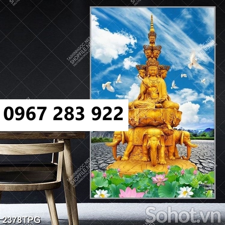 Gạch tranh Phật giáo trang trí tường