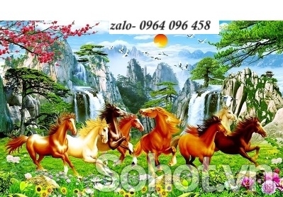 Tranh  gạch men 3d ốp tường mã đáo thành công - 544CCX