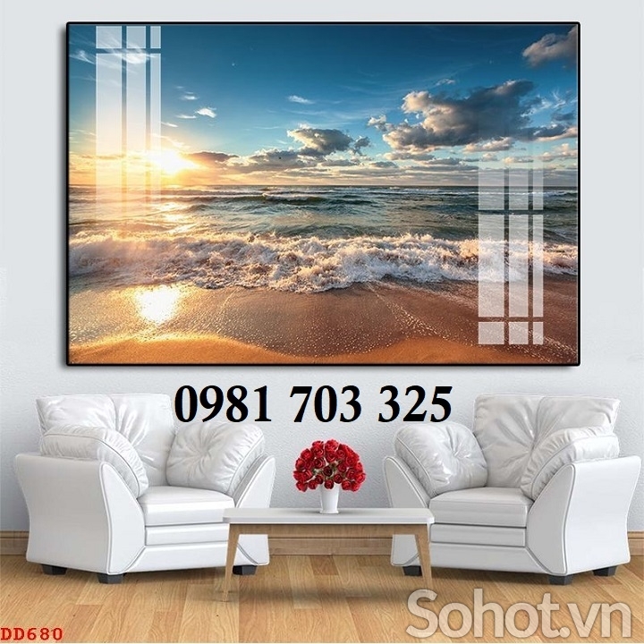 Tranh gạch 3D trang trí phòng khách